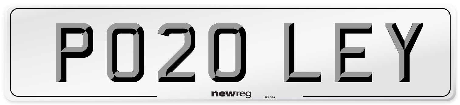 PO20 LEY Number Plate from New Reg